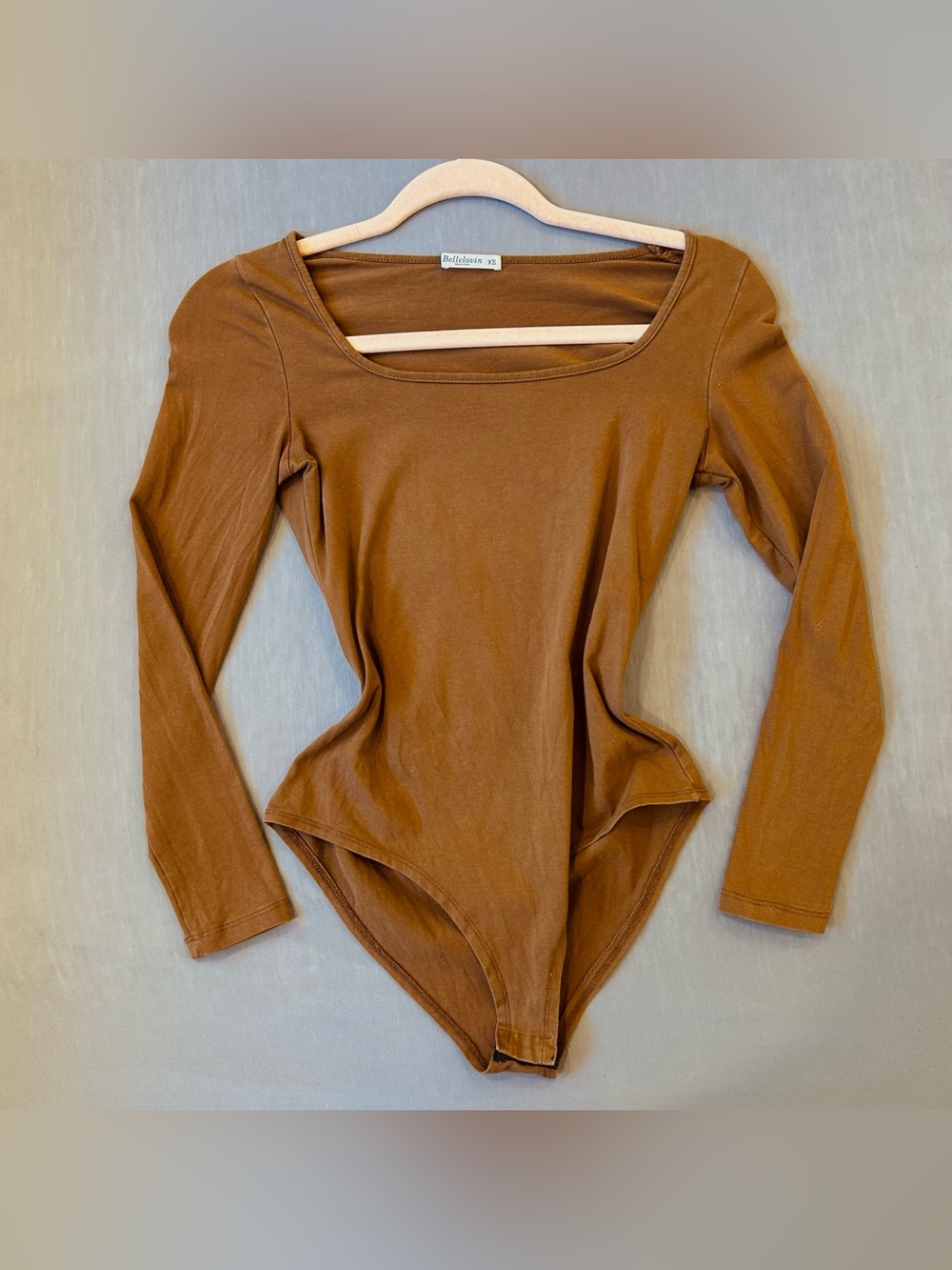 Brown bodysuit Bellelovin XS balletcore minimalist